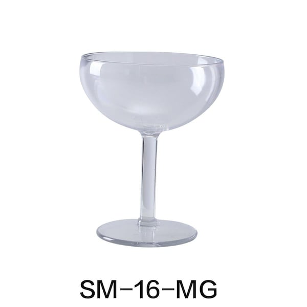 Yanco 16 oz Stemware Margarita Glass, Clear - 4.75 x 6.5 in., 24PK - SM-16-MG