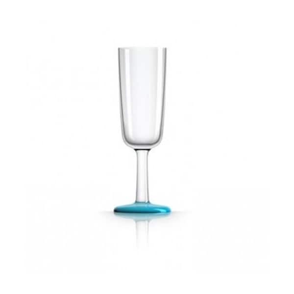 Religious MARC NEWSON Flute Glass, Vivid Blue Nonslip Base, 4PK - PM853