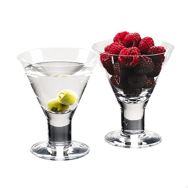 Homeroots 6 oz 6 oz Mouth Blown Crystal Martini or Dessert Servers, Set of 4 - 375718