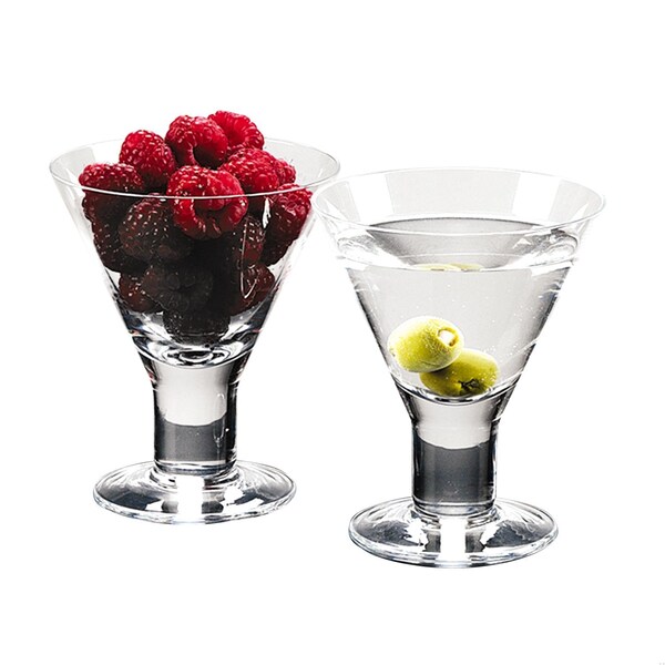 Homeroots 6 oz 6 oz Mouth Blown Crystal Martini or Dessert Servers, Set of 4 - 375718