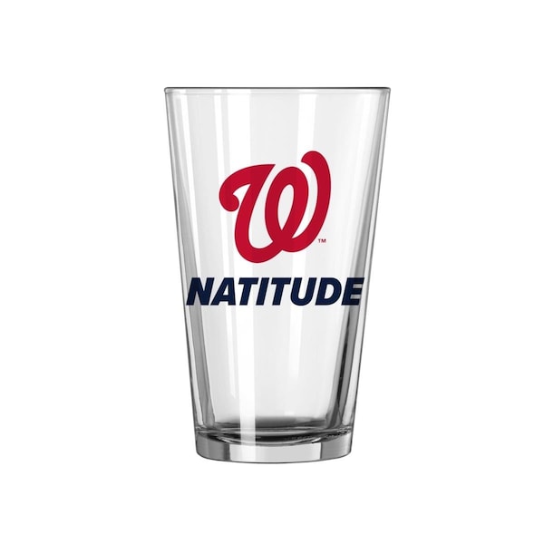 Moment-In-Time 16 oz Major League Baseball Washington Nationals Slogan Pint Glass - MO3566784