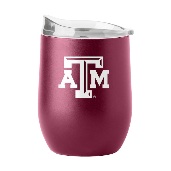 Logo Brands Texas A&M 16oz Flipside Powder Coat Curved Beverage - 219-S16PB-34