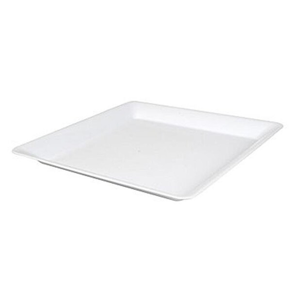 Fineline Settings Fineline Settings 3522-WH White 12" x 12" Square Tray - SQ4212.WH