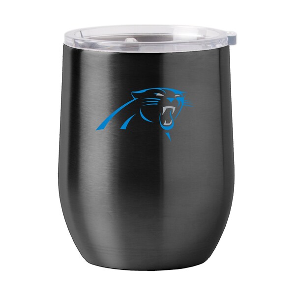 Logo Brands Carolina Panthers 16oz Gameday Stainless Curved Beverage - 605-S16CB-1