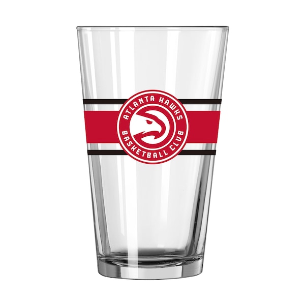Logo Brands Atlanta Hawks 16oz Stripe Pint Glass - 701-G16P-16