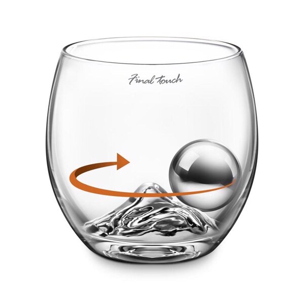 Final Touch Final Touch 8 oz Clear/Silver Glass/Stainless Steel Chilling Ball Set - GS349
