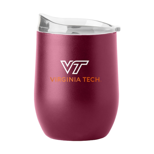 Logo Brands Virginia Tech 16oz Flipside Powder Coat Curved Beverage - 235-S16PB-34