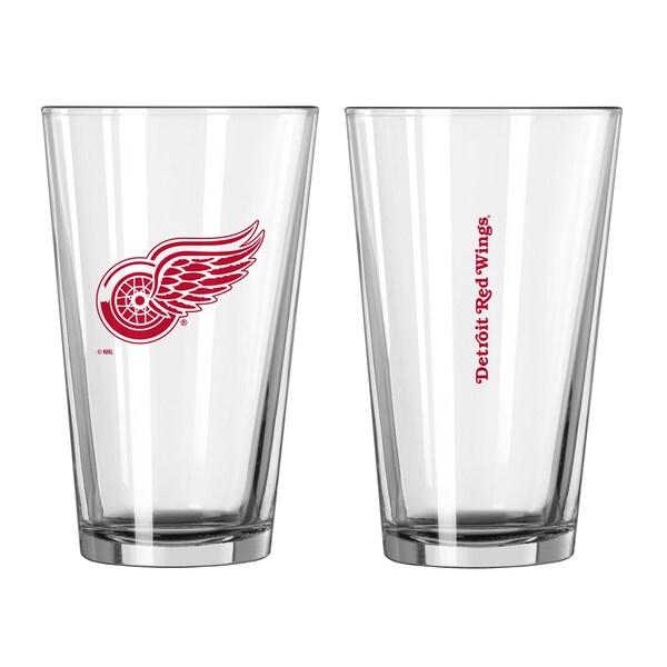 Logo Brands Detroit Red Wings 16oz Gameday Pint Glass - 811-G16P-1
