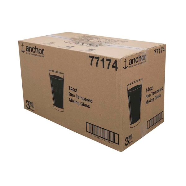Anchor Hocking Anchor Hocking 14 oz. Rim Tempered Mixing Glass 1 Glass, PK36 - 77174
