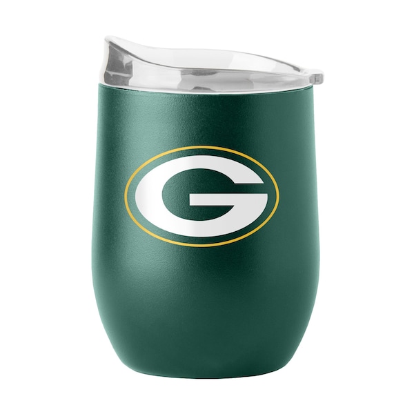Logo Brands Green Bay Packers 16oz Flipside Powder Coat Curved Beverage - 612-S16PB-34