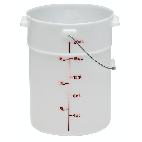 Cambro Cambro 22 qt. Plastic Natural White Pail With Bail Handle - PWB22148