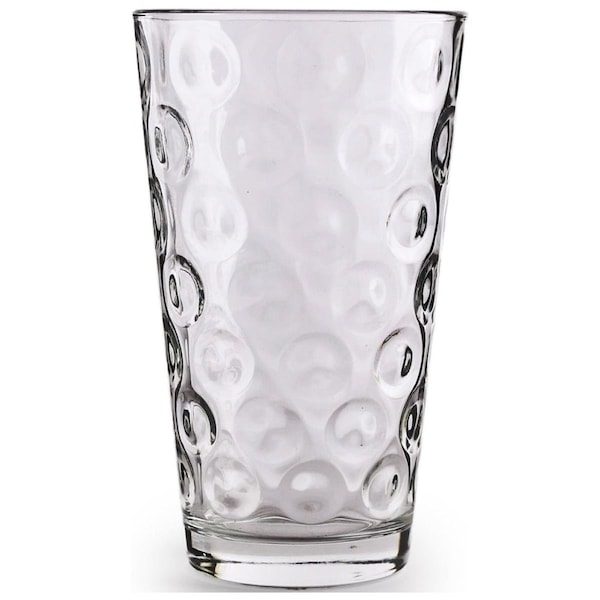 Circleware 40182-AM 7 oz Double Circle Juice Glasses, Clear - Set of 4 - 40182/AM