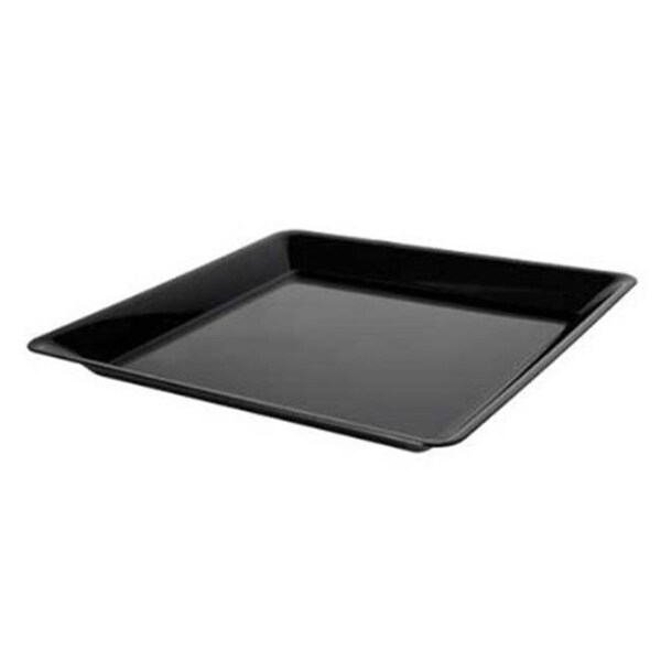 Fineline Settings Fineline Settings 3522-BK Black 12" x 12" Square Tray - SQ4212.BK