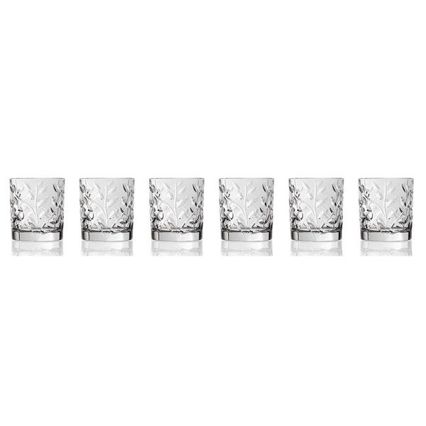 Lorenzo Import Lorenzo Import 243080 RCR Laurus Crystal Double old fashioned set of 6 - 243080