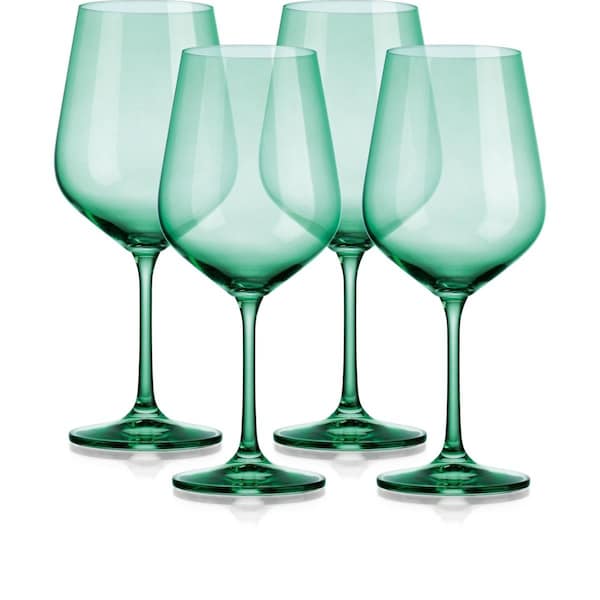 Tarifa Translucent Large Wine Glasses, Pale Green - Set of 4 - TA3099965
