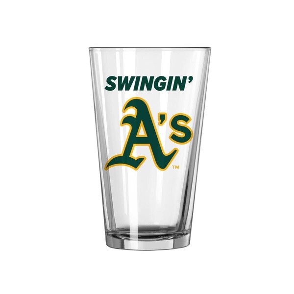 Logo Chair 16 oz Major League Baseball Oakland Athletics Slogan Pint Glass - 521-G16P-X10