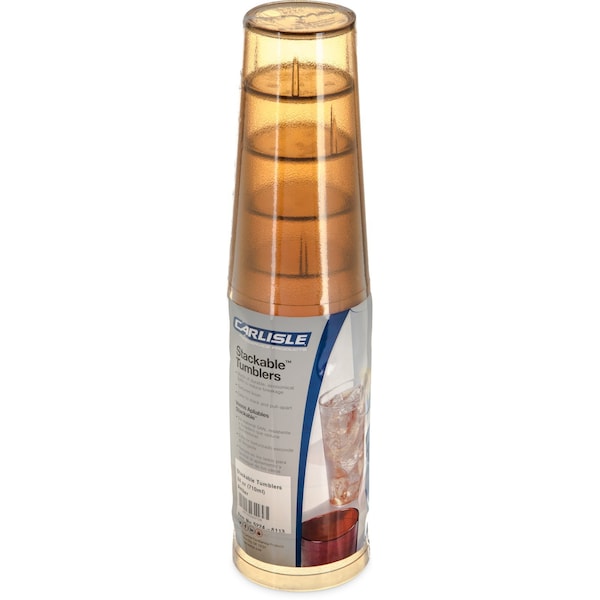 Carlisle Foodservice SAN Tumbler, 24 oz., 6/Pack, Amber, PK12 - 5224-8113