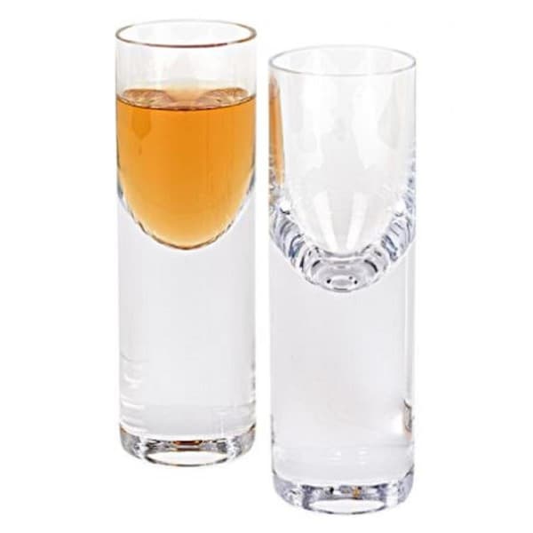 Homeroots Mouth Blown Crystal Long Shot Glasses - Set of 2 - 386760