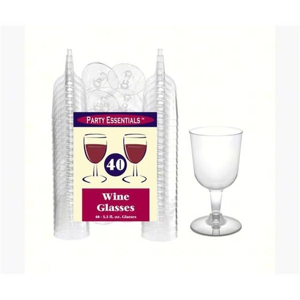 Northwest Enterprises North West Enterprises NWEWINE51040 40 Wine Glasses; Clear - 2 Piece - NWEWINE51040