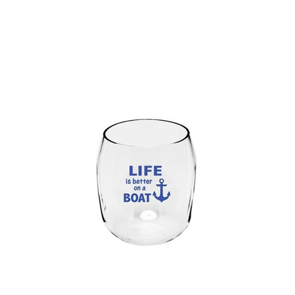 Zees Creations Life is better on a Boat Ever Drinkware Wine Tumbler - ED1001-CS6