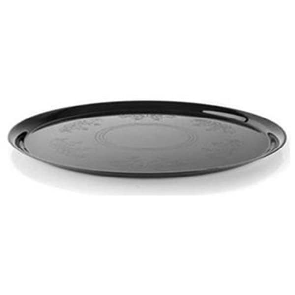 Fineline Settings Fineline Settings 7201-BK Black Supreme 12" Round Tray - 7201-BK