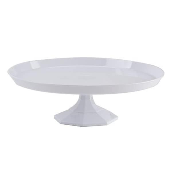 Fineline Settings Fineline Settings 3600-WH White Small Cake Stand - 3600-WH