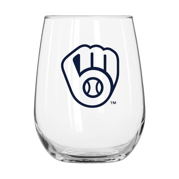 Moment-In-Time 16 oz Milwaukee Brewers Gameday Curved Beverage Glass, Clear - MO3601512