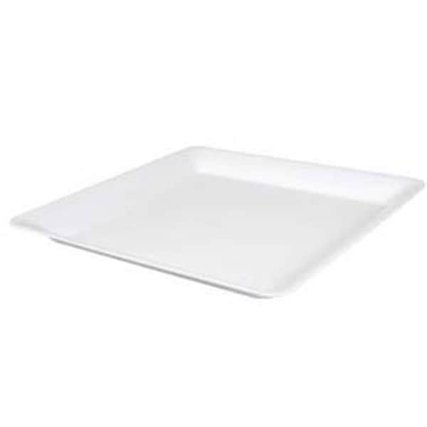 Fineline Settings Fineline Settings 3500-WH White 10.75" x 10.75" Square Tray - SQ4010.CL