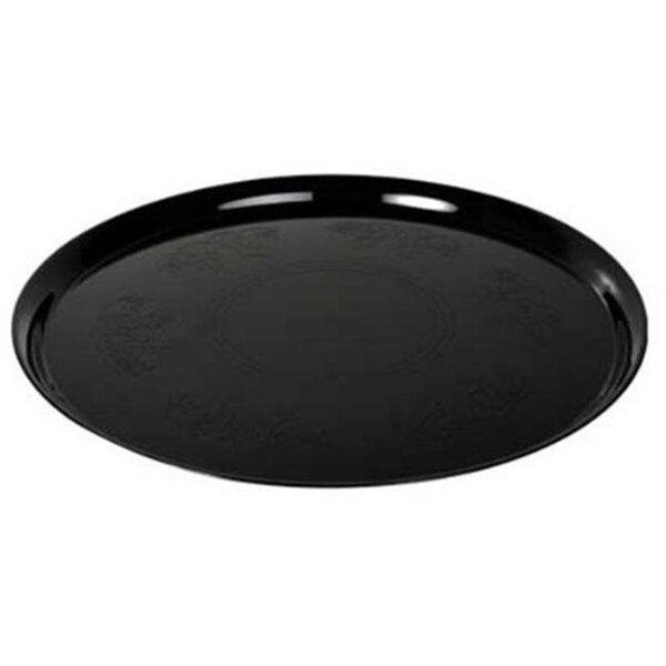 Fineline Settings Fineline Settings 7221-BK Black Supreme 22" Round Tray - 7221-BK