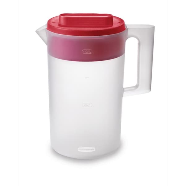 Rubbermaid Rubbermaid Simply Pour 1 gal Clear/Red Pitcher Plastic - 2122590