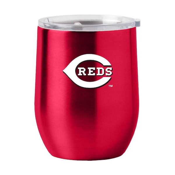 Logo Brands Cincinnati Reds 16oz Gameday Stainless Curved Beverage - 508-S16CB-1
