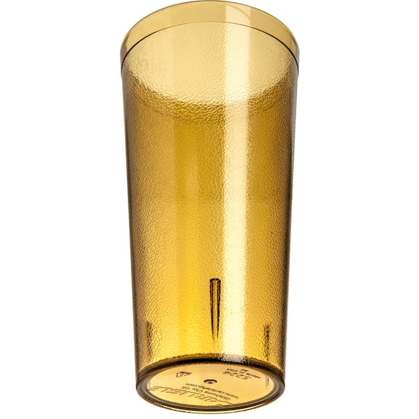 Carlisle Foodservice SAN Plastic Tumbler, 24 oz., Amber, PK72 - 522413