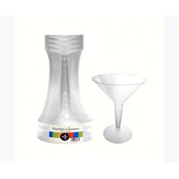 Northwest Enterprises North West Enterprises 4 Martini Wine Glasses- Clear, 2PK - NWEN84