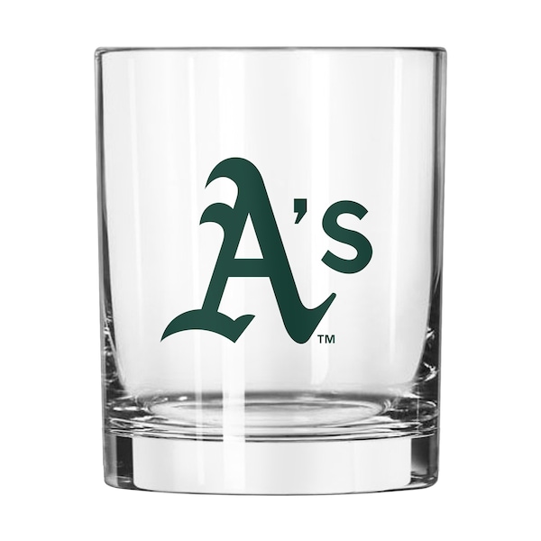Logo Brands Oakland Athletics 14oz Gameday Rocks Glass - 521-G14R-1