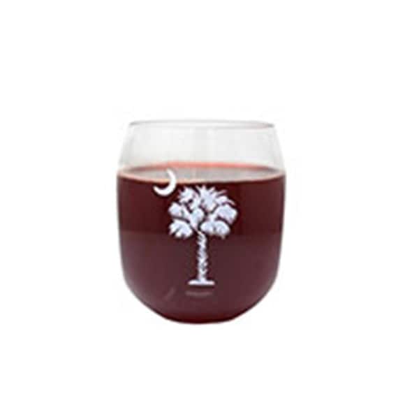 Zees Creations White Palmetto Tree Ever Drinkware Wine Tumbler, 4PK - ED1001-PT