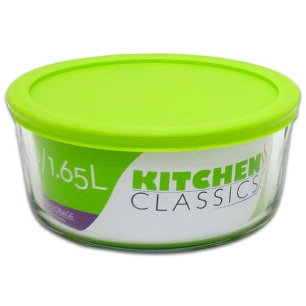 Libra Libra 240467 Glass Round Bowl with Lid - 7 Cups - 240467
