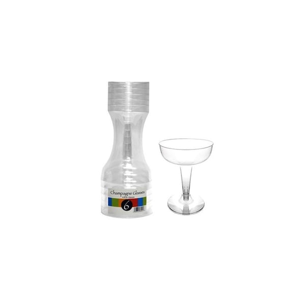 Northwest Enterprises North West Enterprises  6 Champagne Glasses- Clear, 2PK - NWEN46