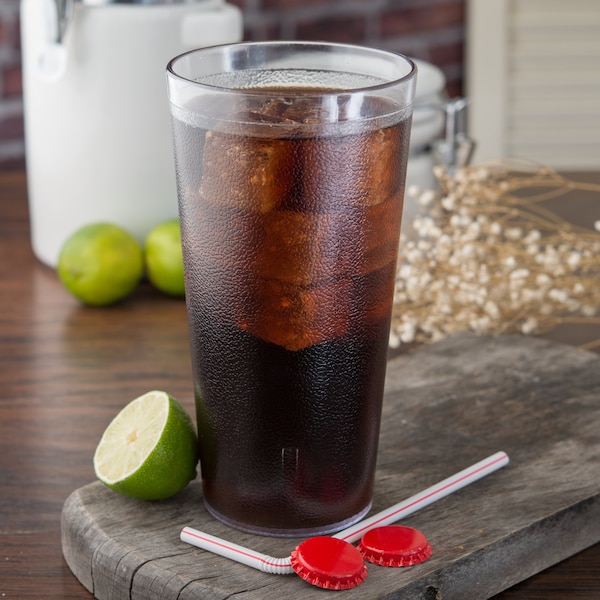 Carlisle Foodservice SAN Plastic Tumbler, 32 oz., Clr, PK24 - 523207