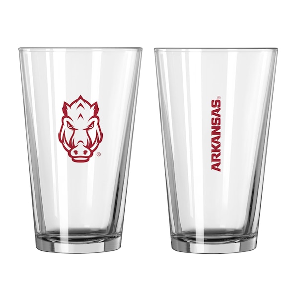 Logo Brands Arkansas 16oz Gameday Pint Glass - 108-G16P-1