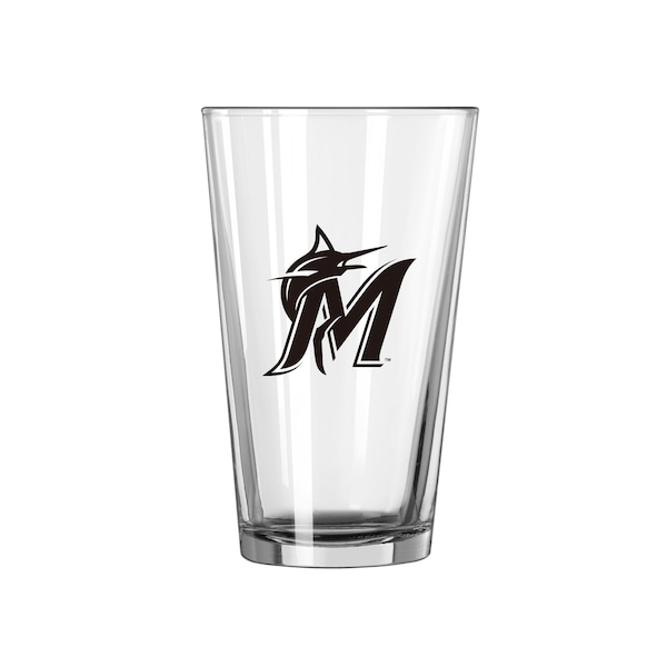 Logo Brands Miami Marlins 16oz Gameday Pint Glass - 512-G16P-1