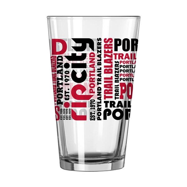 Logo Brands Portland Trailblazers 16oz Spirit Pint Glass - 725-G16P-5