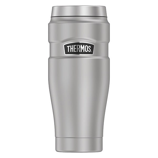 Thermos Stainless Steel Travel Tumbler, 16oz, Matte Steel, Hot 7 Hrs, Cold 18 Hrs - SK1005MSTRI4