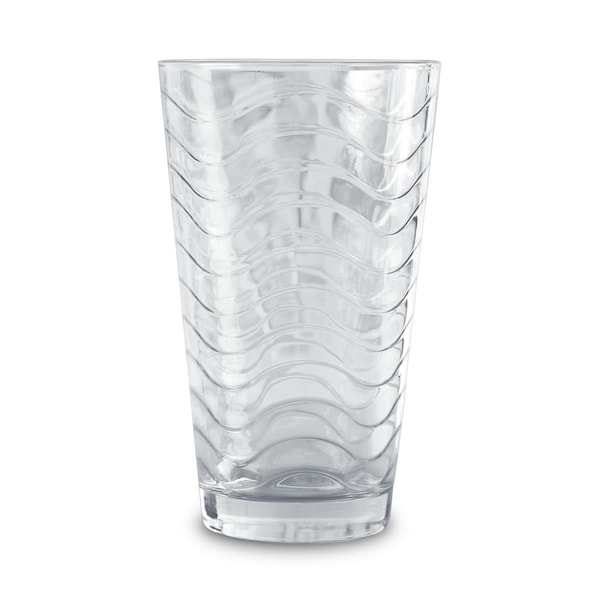 Circleware 40135-AM 15.75 oz Pulse Cooler Glassware, Clear - Set of 8 - 40135/AM