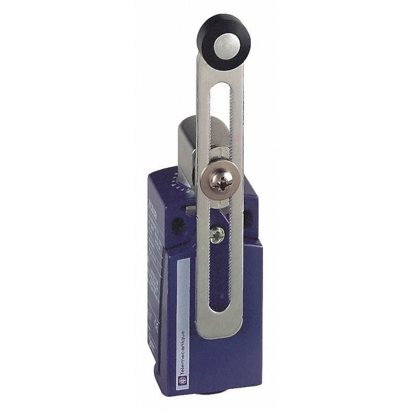 Interruptor de límite Telemecanique Sensors, palanca de rodillo ajustable, rotativo, 1NC/1NO, 10A @ 240V AC, Ubicación del actuador: Lado - XCKD2145N12