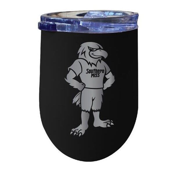 R & R Imports R & R Imports ITWE-C-SMS20B Southern Mississippi Golden Eagles 12 oz Insulated Wine Stainless Steel Tumbler; Black - ITWE-C-SMS20B