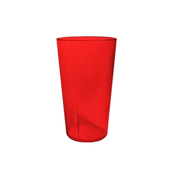 Winco 16 oz Red Pebbled Tumbler, PK12 - PTP-16R