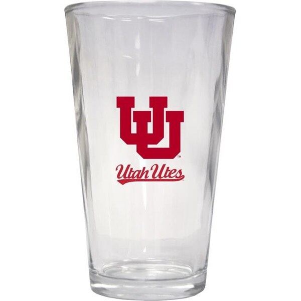 R & R Imports R & R Imports PNT2-C-UTA19 16 oz Utah Utes Pint Glass - Pack of 2 - PNT2-C-UTA19