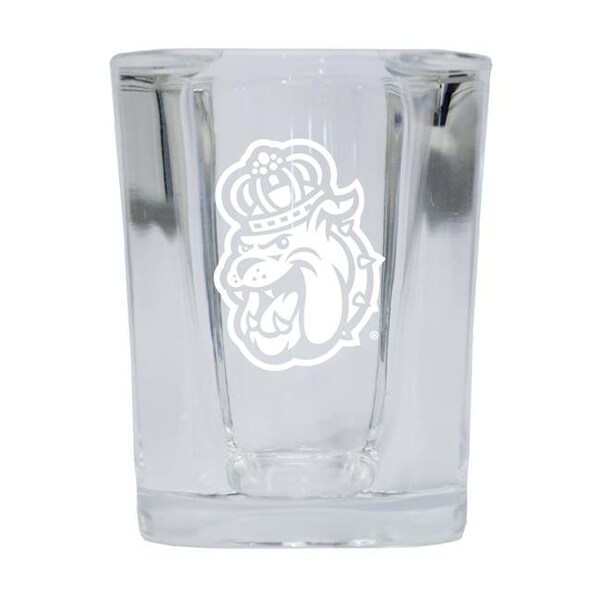 R & R Imports R & R Imports SGSE2-C-JMU20 James Madison Dukes 2 oz Square Shot Glass Laser Etched Logo Design - Pack of 2 - SGSE2-C-JMU20