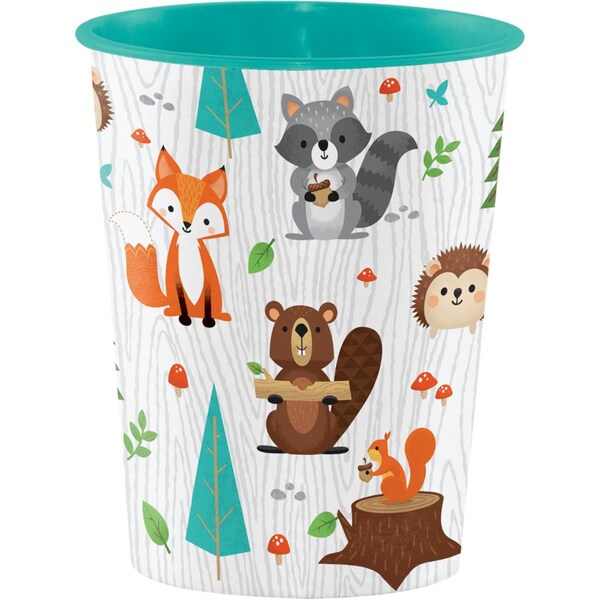 Omg 16 oz Woodland Plastic Cup for Beverage, 12PK - OM2975836