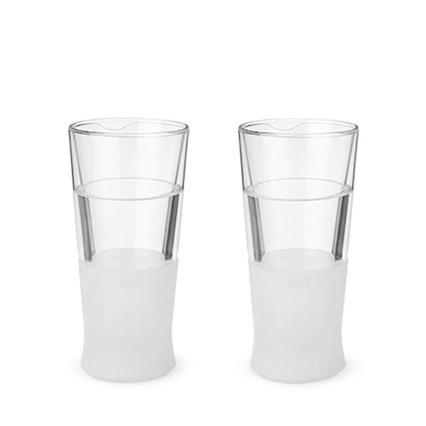 Host Glass Freeze Beer Glass, Clear, 2PK - 1740